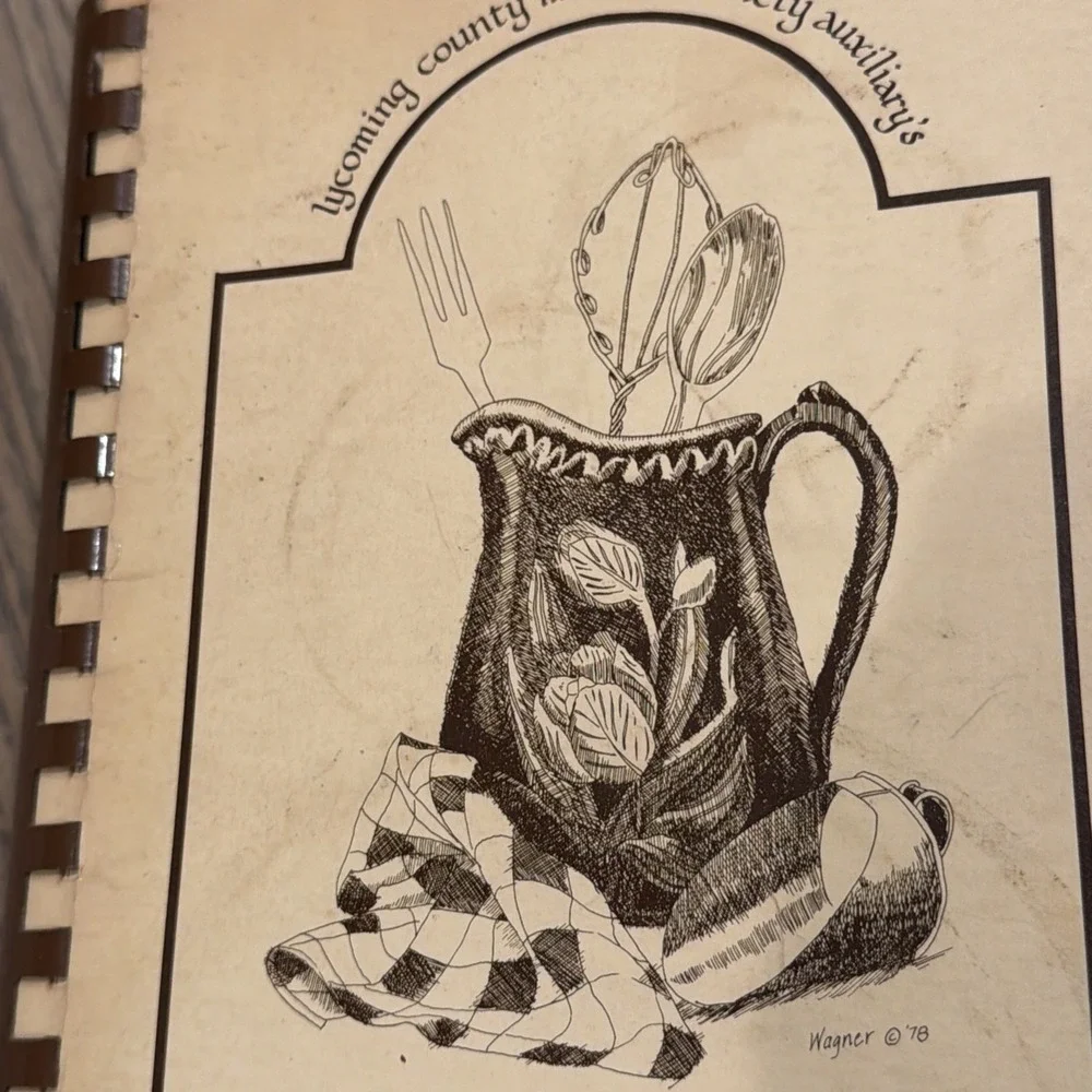 Lycoming County PA Medical Society Auxiliary's Favorite Recipes Cookbook Ist Ed